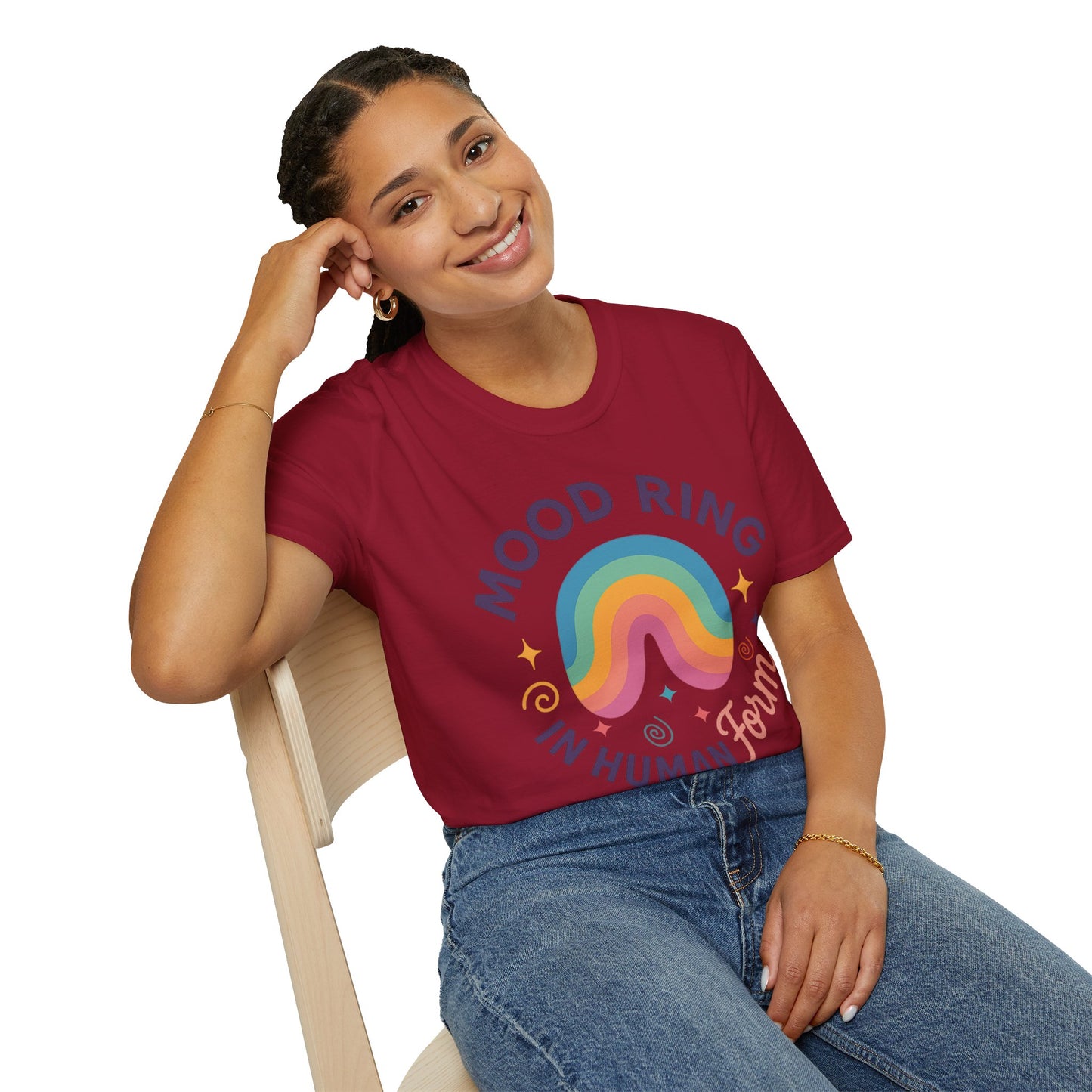 Mood Ring In Human Form - Fun & Colorful Tee for Positive Vibes
