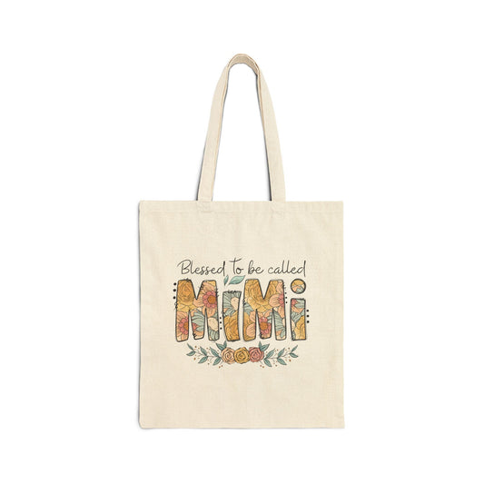 Blessed to be Called Mimi Tote Bag, Cute Gift for Grandmothers, Eco - Friendly Shopping Bag, Birthday Present, Personalized Canvas Tote - Shirt Happens Graphics
