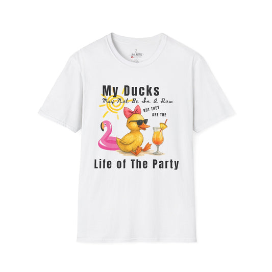 Duck - Life of The Party T-Shirt, Fun Summer Tee, Quirky Gift, Pool Party Shirt, Duck Lover Apparel - Shirt Happens Graphics