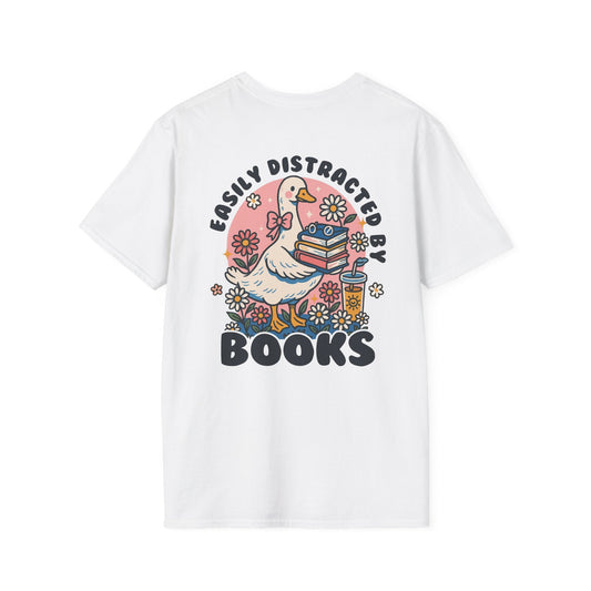 Easily Distracted by Books - T-Shirt - Shirt Happens Graphics