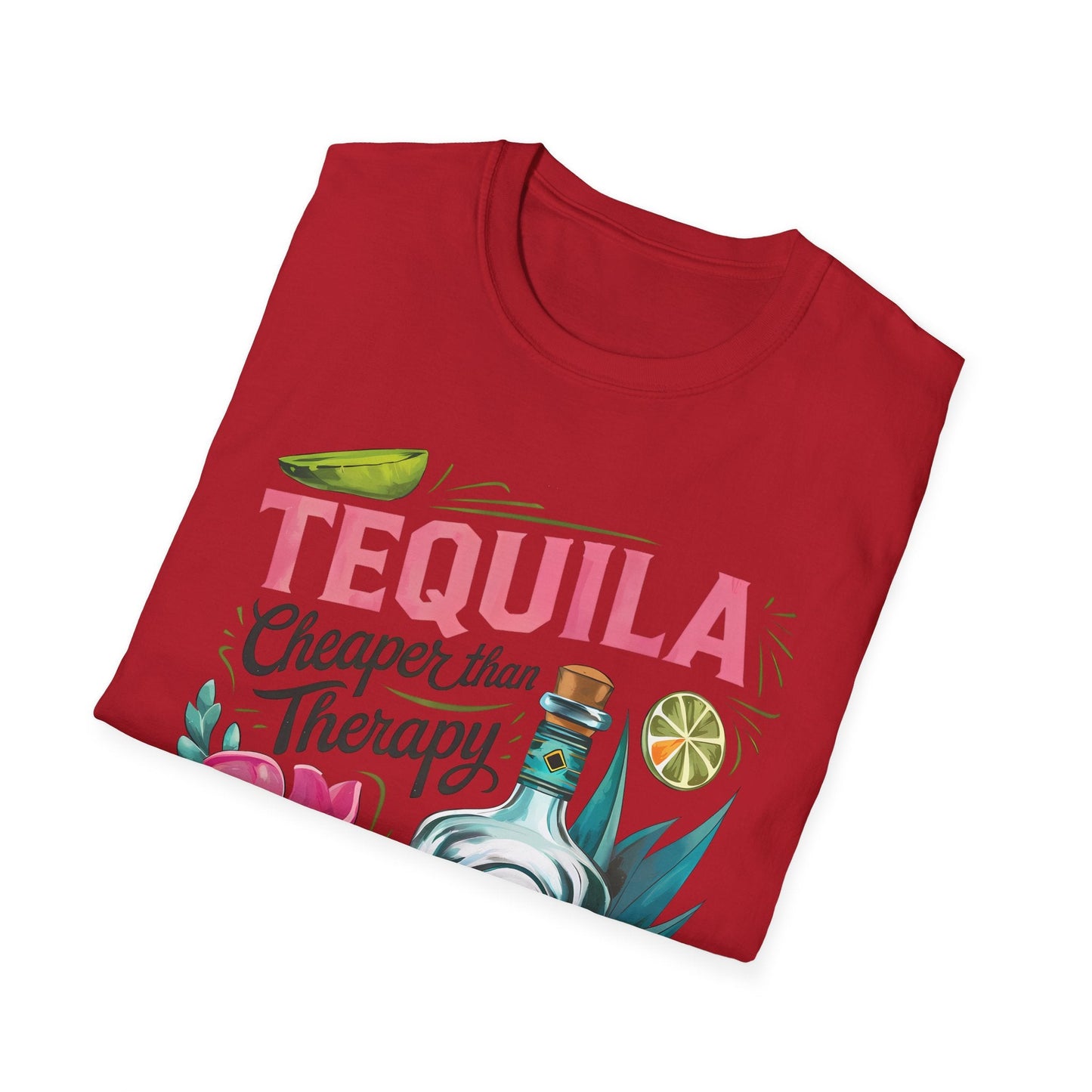 Tequila Therapy T-Shirt, Cheaper than Therapy Shirt, Funny Tequila Tee, Party Shirt, Unique Gift for Tequila Lovers - Shirt Happens Graphics
