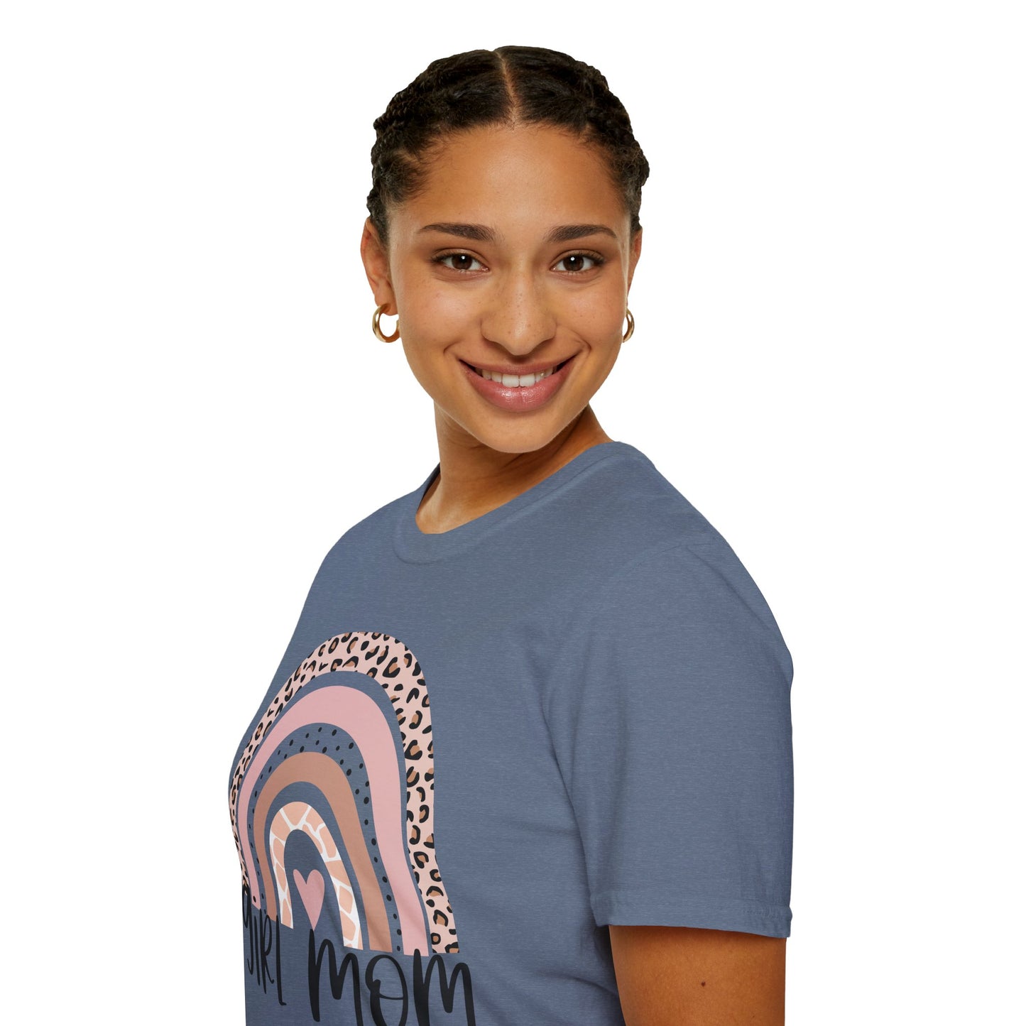 Girl Mom Rainbow T-Shirt Trendy Gift for Mother's Day