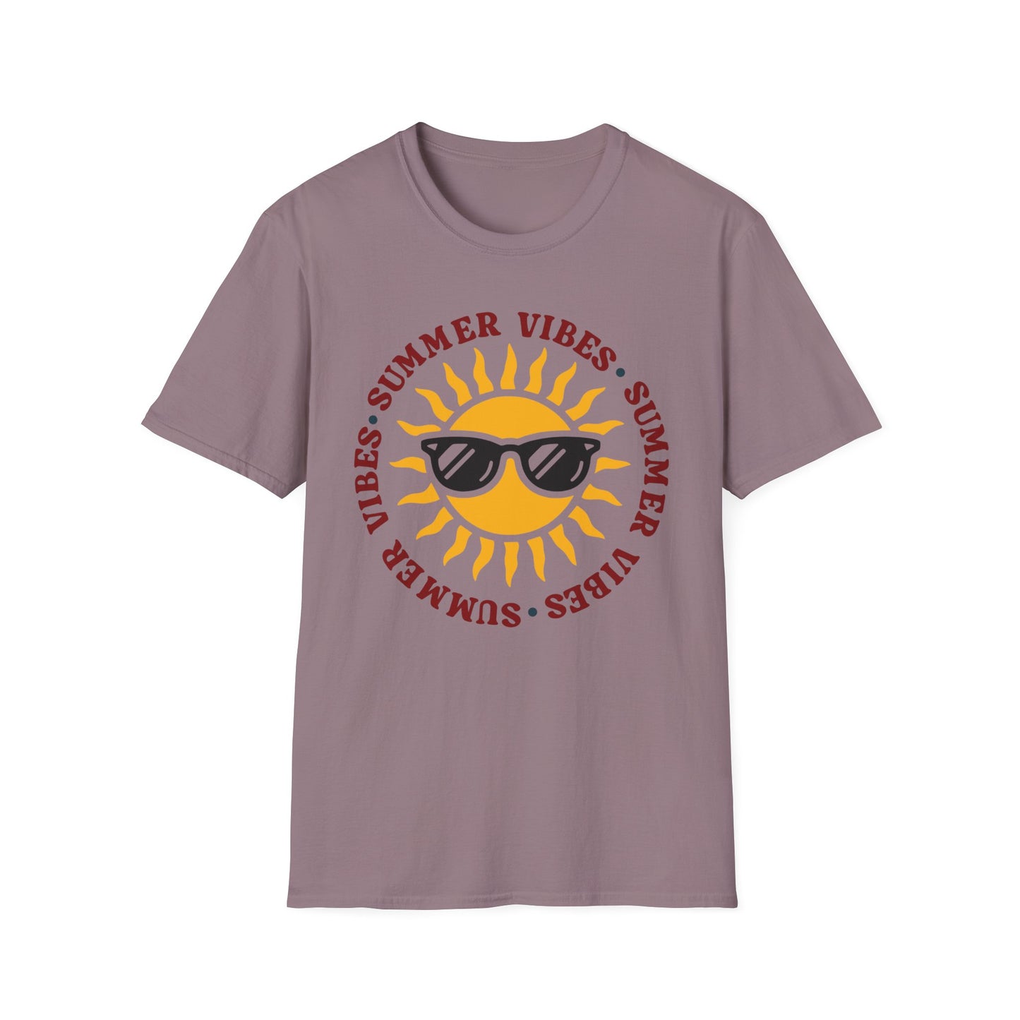 Summer Vibes – Bright Yellow Sun Tee