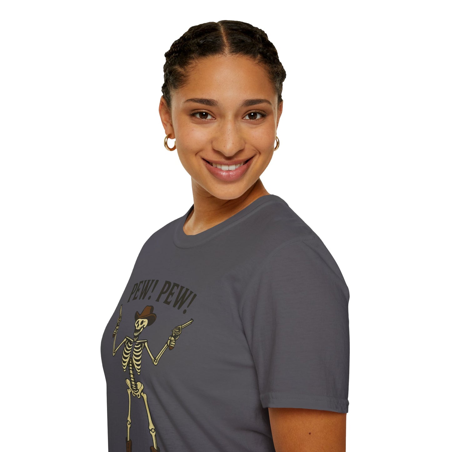 Pew Pew Skeleton Softstyle T-Shirt