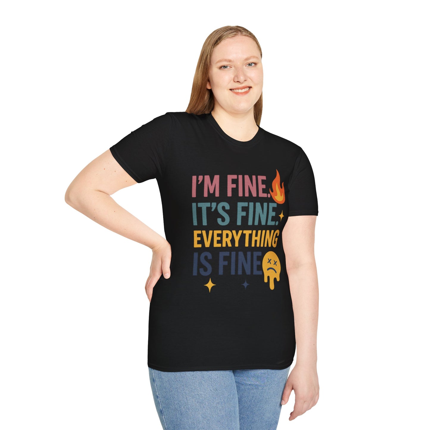 I'm Fine Unisex Softstyle T-Shirt – Casual Humor Tee