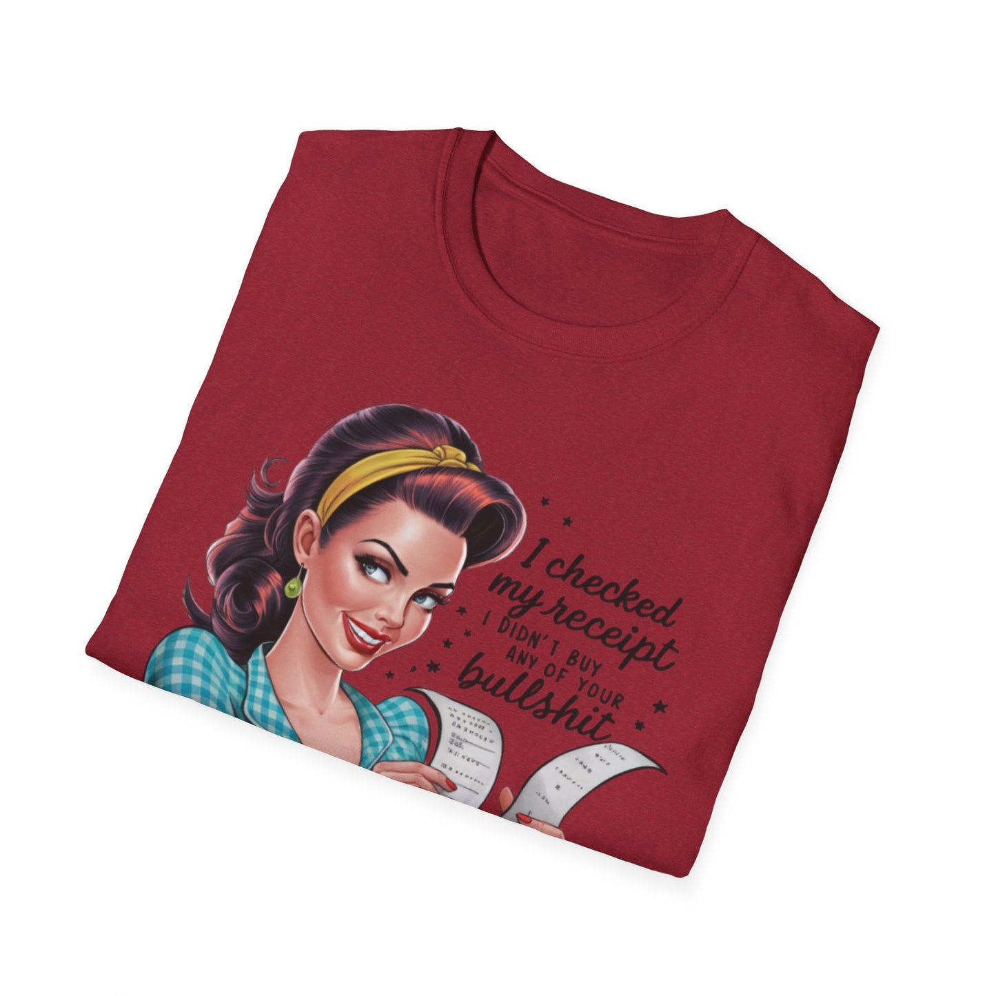 Funny Receipt T-Shirt - 'I Checked My Receipt' Graphic Tee for Casual Wear