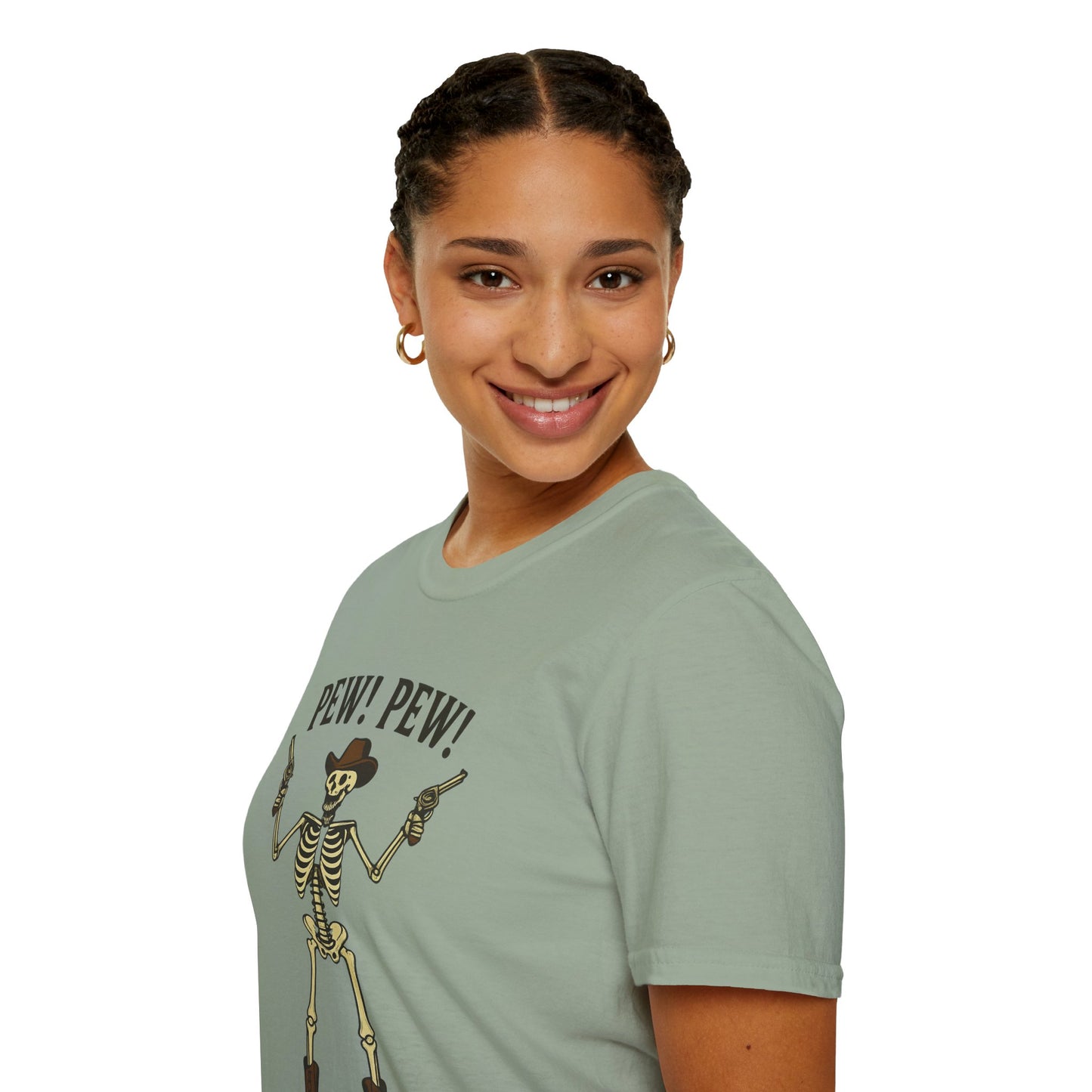 Pew Pew Skeleton Softstyle T-Shirt