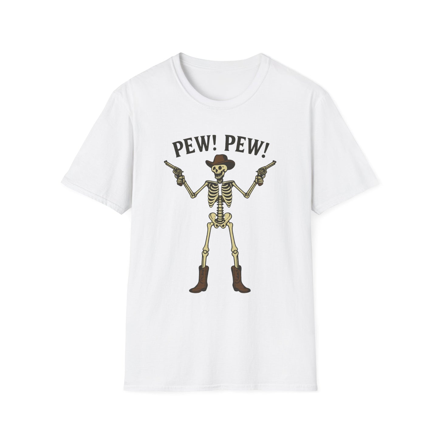 Pew Pew Skeleton Softstyle T-Shirt