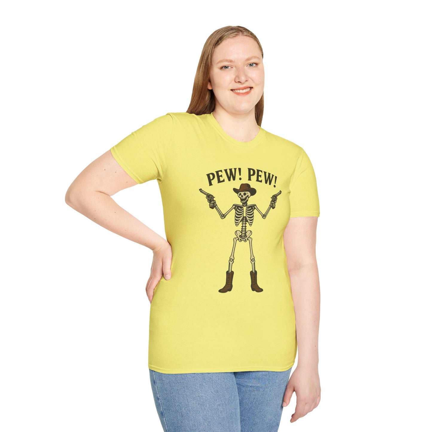 Pew Pew Skeleton Softstyle T-Shirt