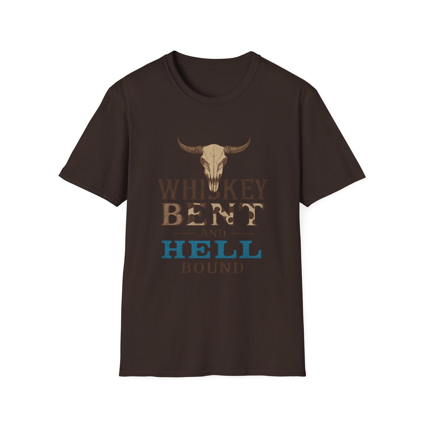 Whiskey Bent and Hell Bound Unisex Softstyle T-Shirt