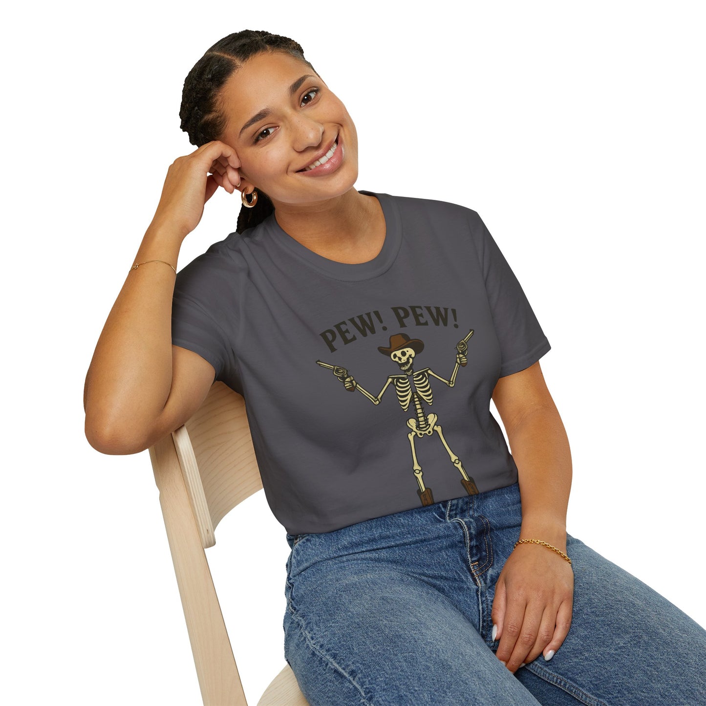 Pew Pew Skeleton Softstyle T-Shirt