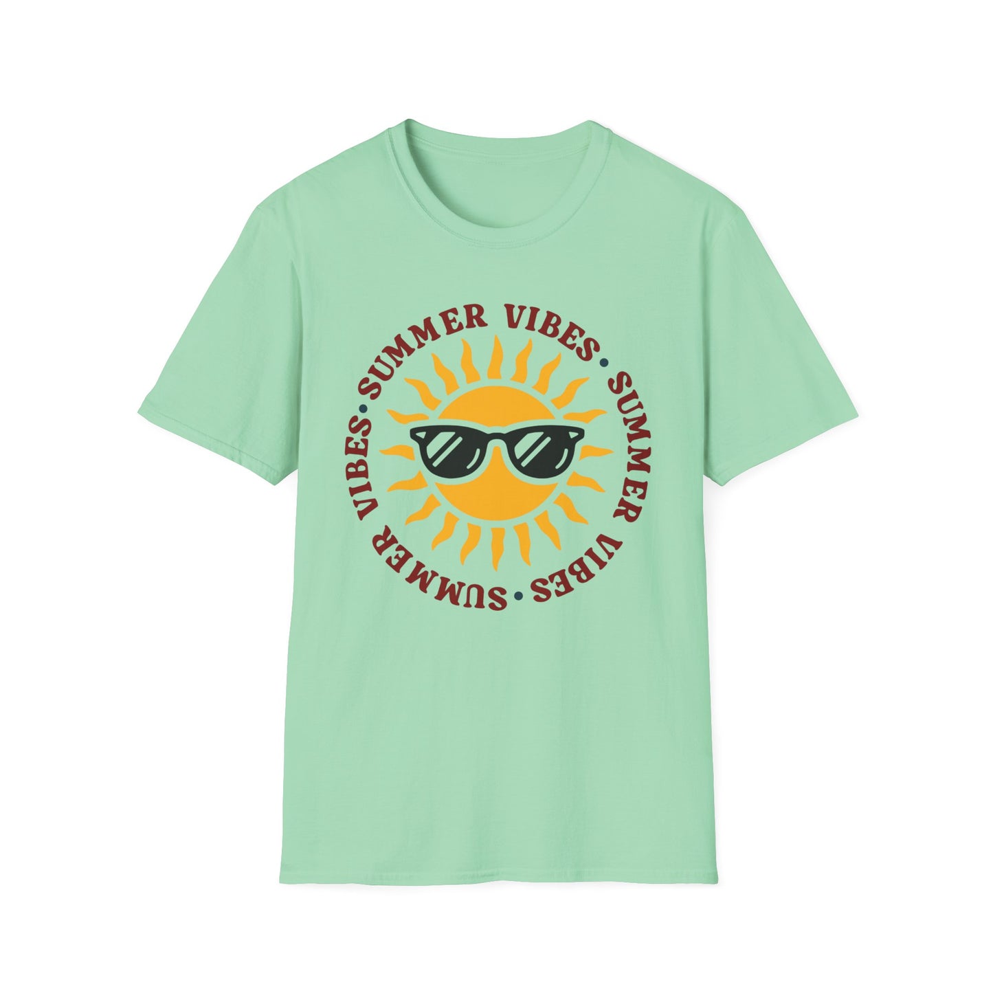 Summer Vibes – Bright Yellow Sun Tee