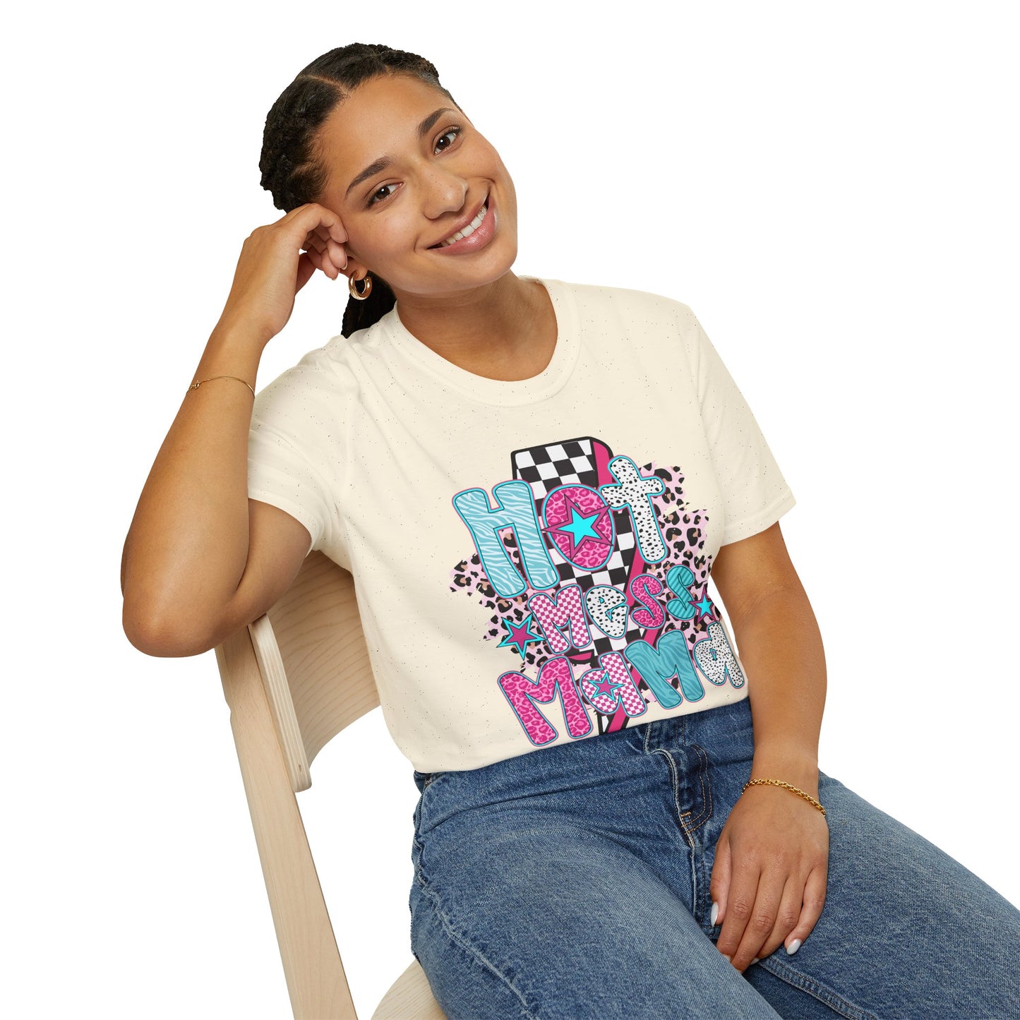 Fun 'Hot Mess Mama' T-Shirt - Perfect for Moms!