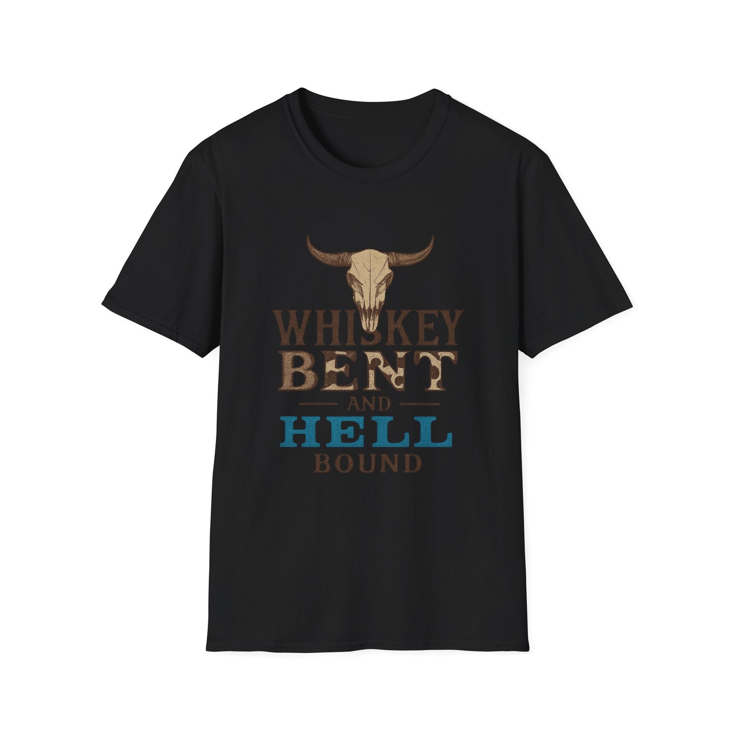 Whiskey Bent and Hell Bound Unisex Softstyle T-Shirt