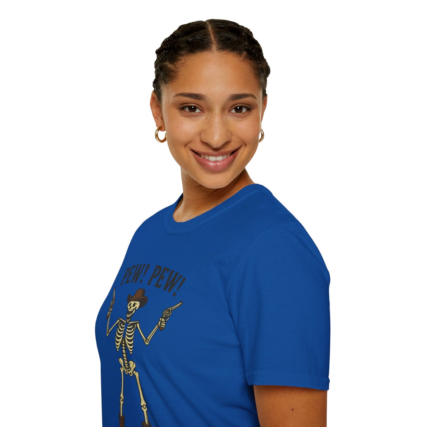 Pew Pew Skeleton Softstyle T-Shirt