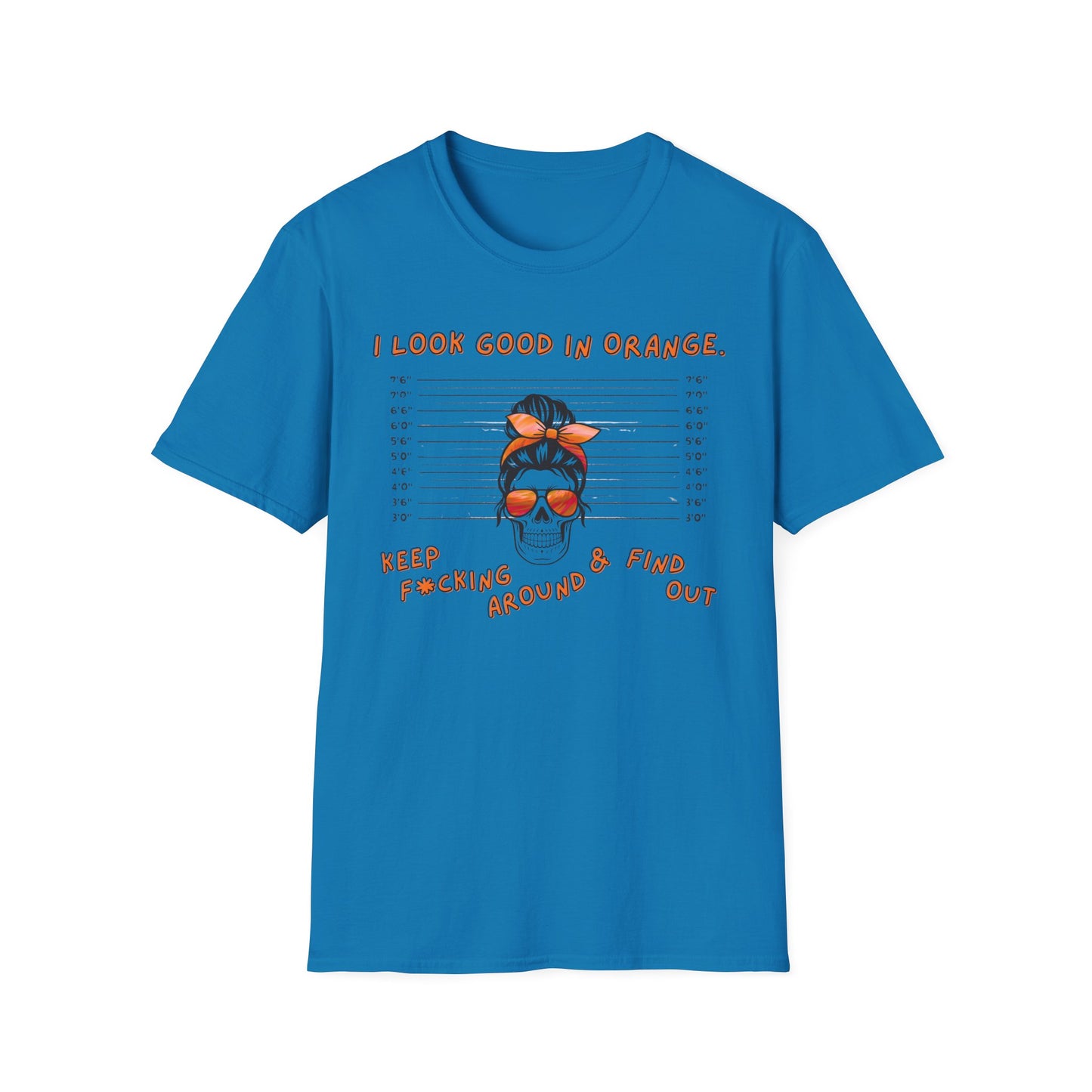 I Look Good in Orange' - Distressed Funny Orange Graphic T-Shirt