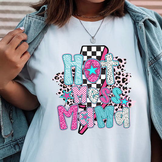Fun 'Hot Mess Mama' T-Shirt - Perfect for Moms!