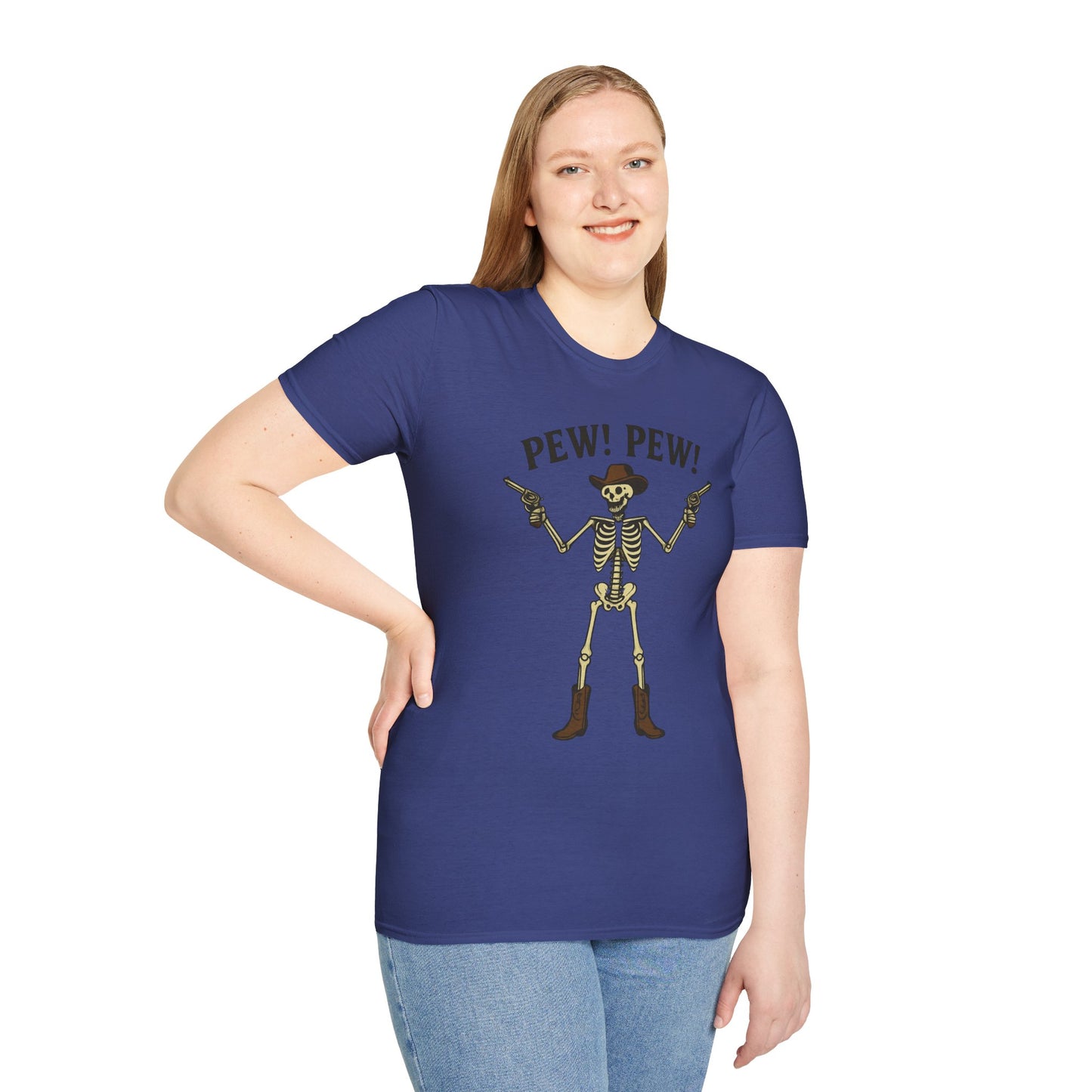 Pew Pew Skeleton Softstyle T-Shirt