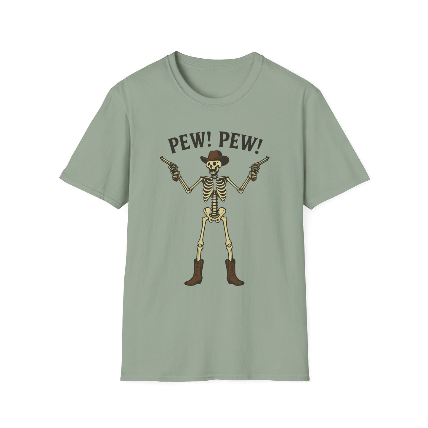 Pew Pew Skeleton Softstyle T-Shirt