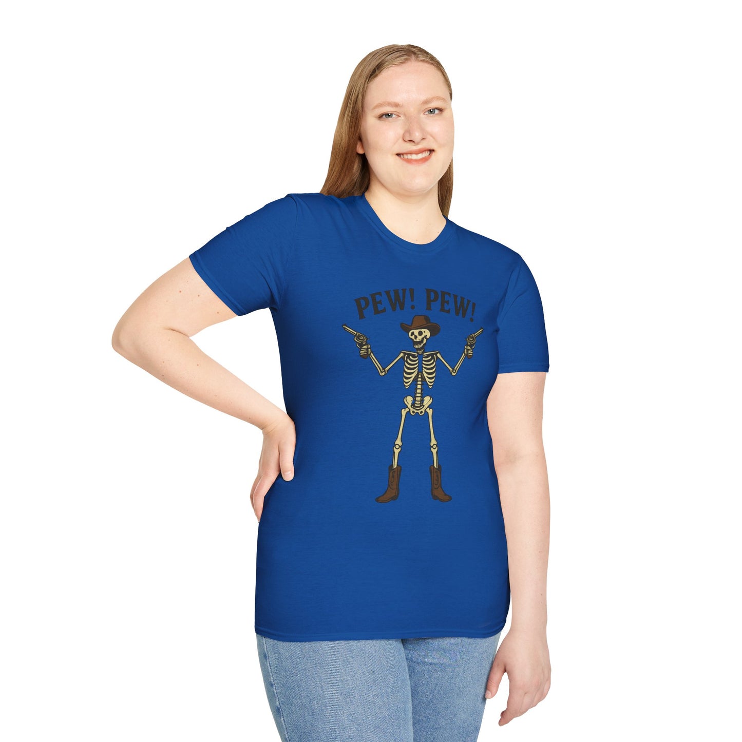 Pew Pew Skeleton Softstyle T-Shirt
