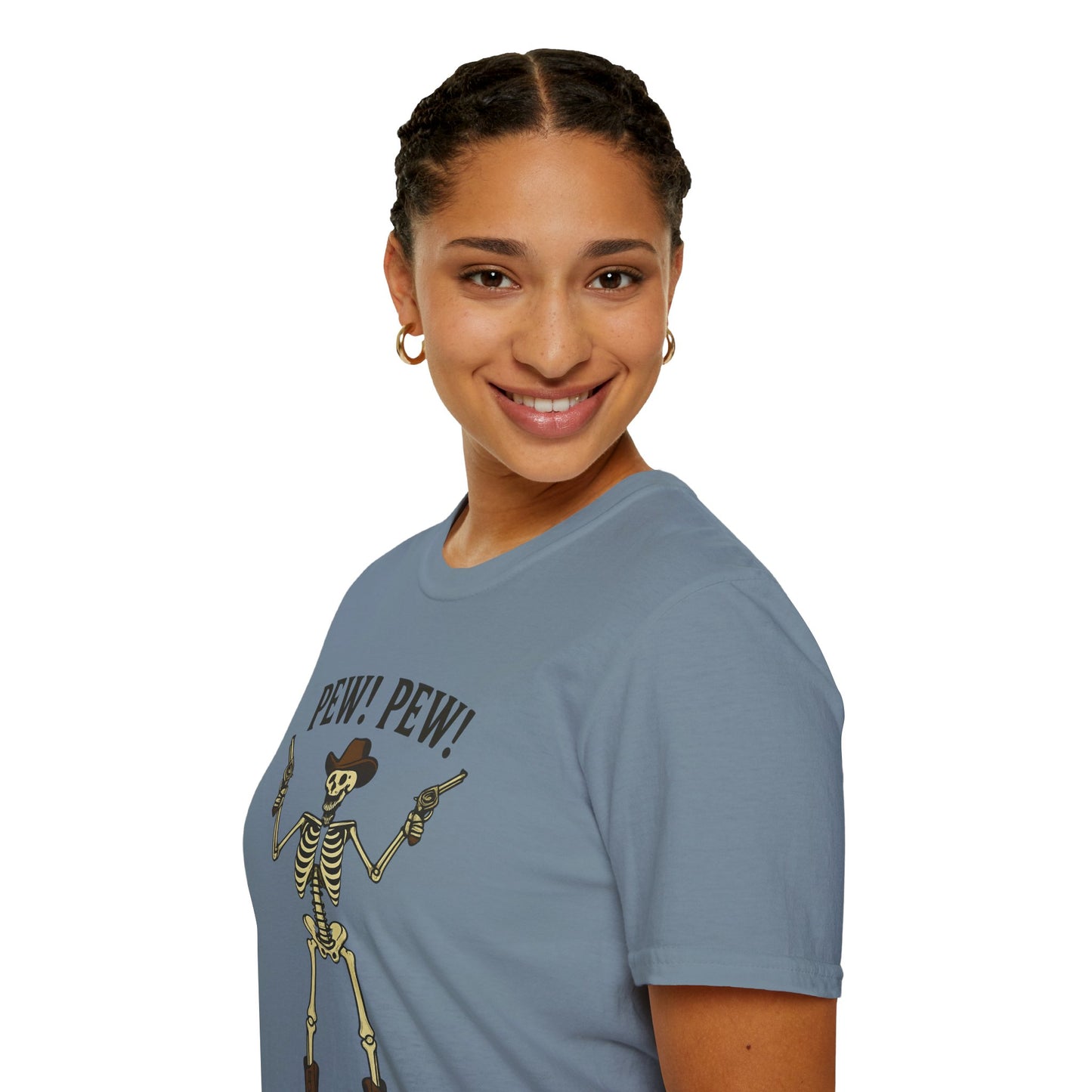 Pew Pew Skeleton Softstyle T-Shirt
