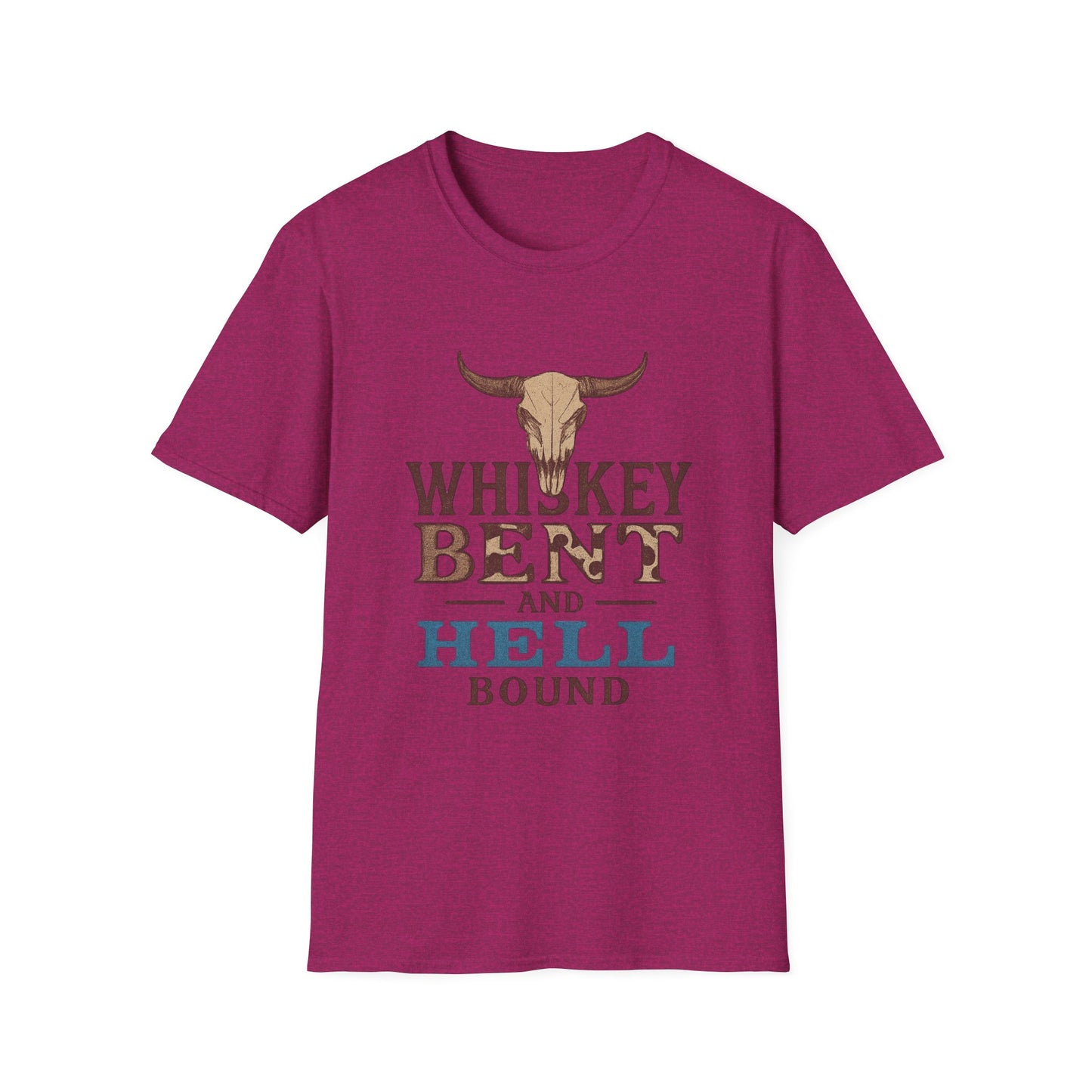 Whiskey Bent and Hell Bound Unisex Softstyle T-Shirt