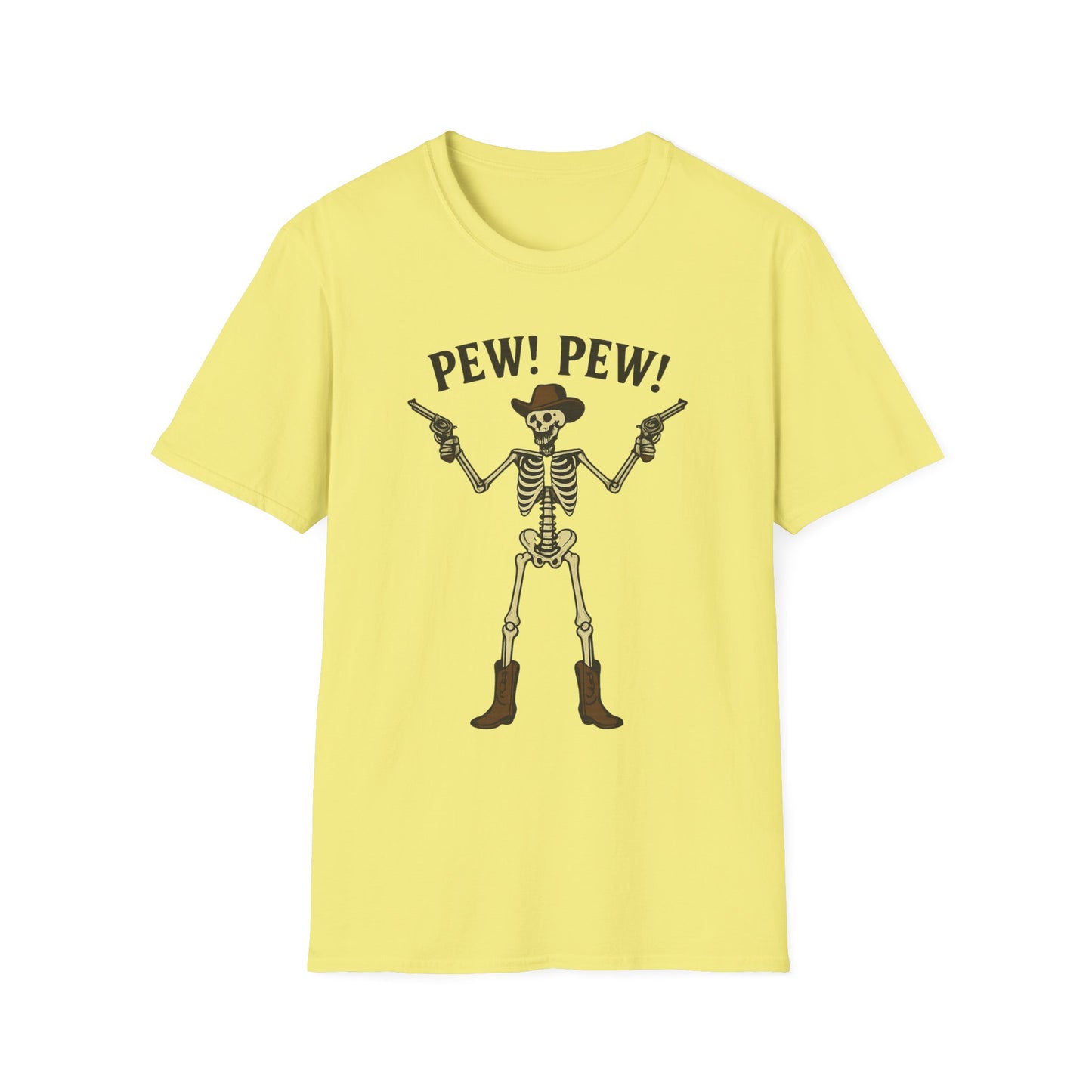 Pew Pew Skeleton Softstyle T-Shirt