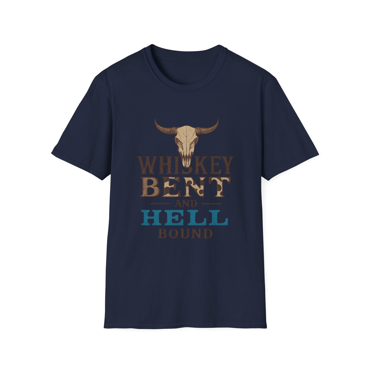 Whiskey Bent and Hell Bound Unisex Softstyle T-Shirt