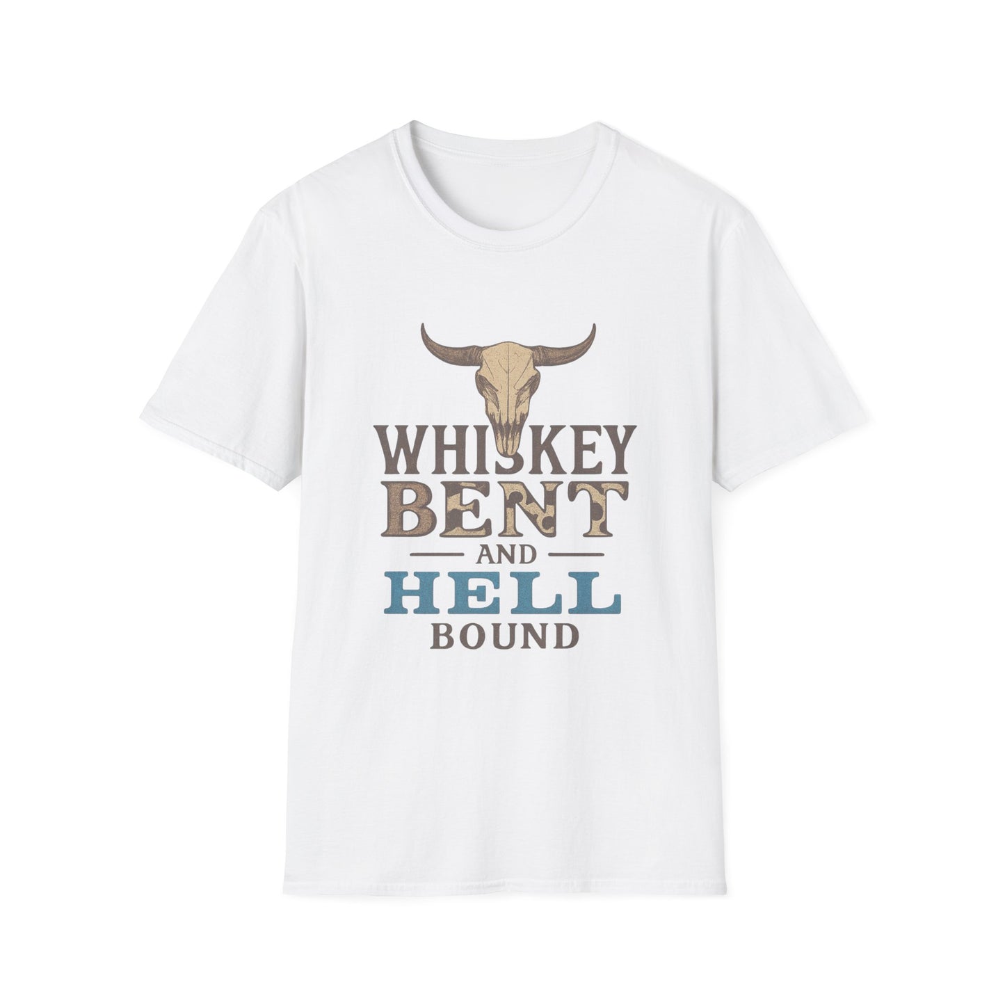 Whiskey Bent and Hell Bound Unisex Softstyle T-Shirt