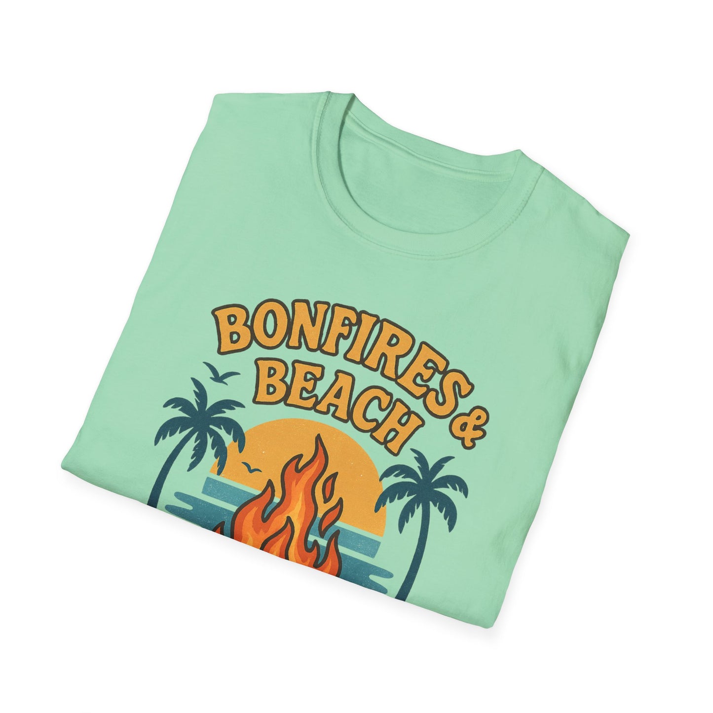 Bonfires & Beach T-Shirt – Perfect for Summer Nights