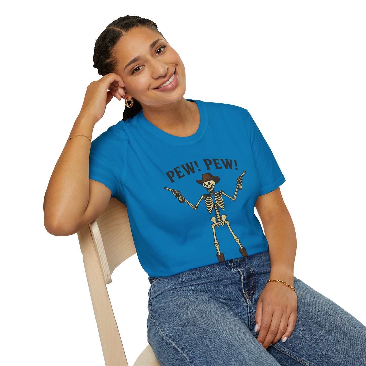 Pew Pew Skeleton Softstyle T-Shirt