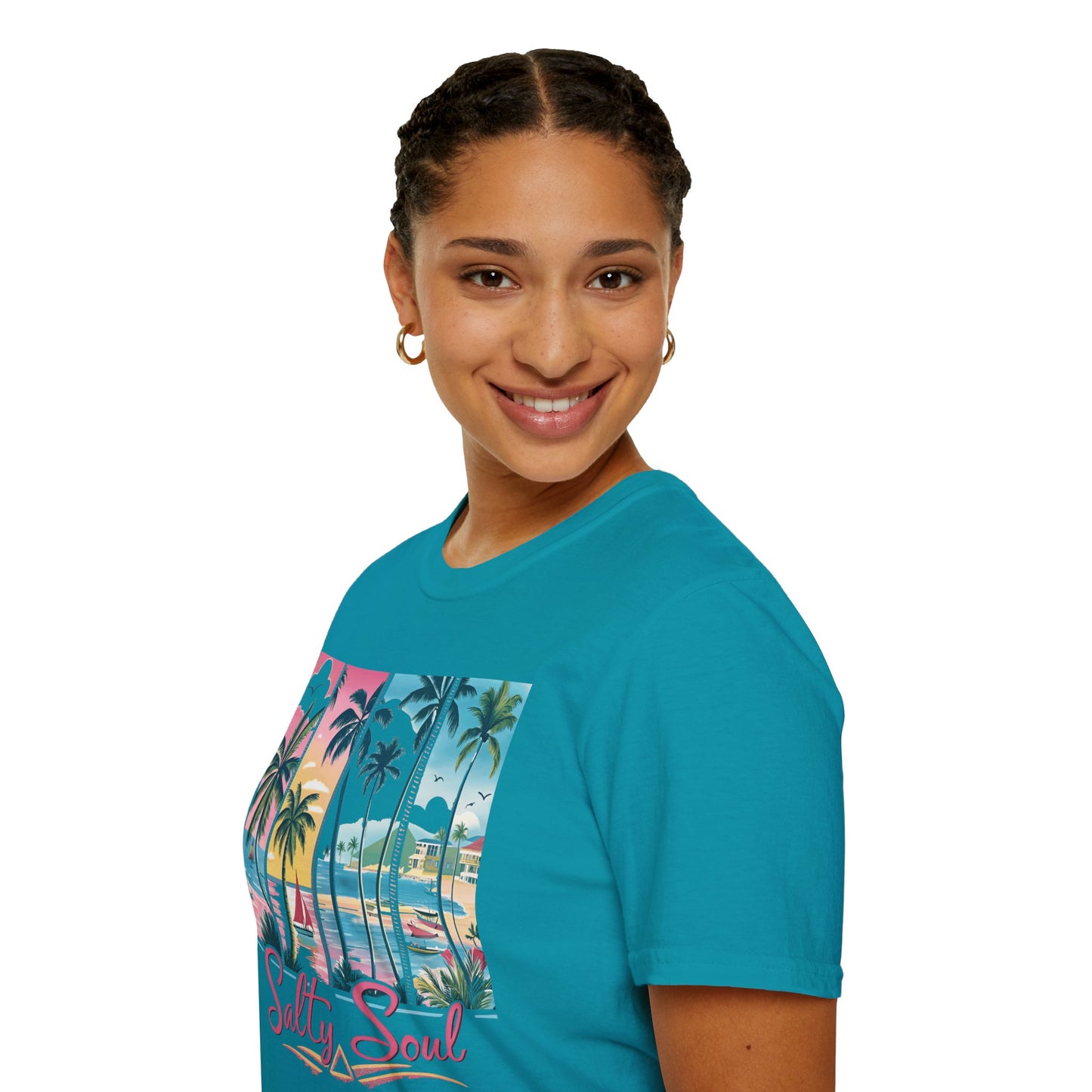 Salty Soul Tropical Vibe Tee for Beach Lovers
