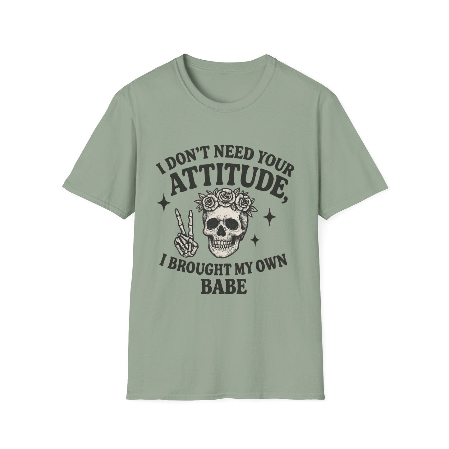 Attitude Skull Graphic Tee, Edgy Gift, Hipster Fashion, Festival Outfit, Statement Top - Shirt Happens Graphics