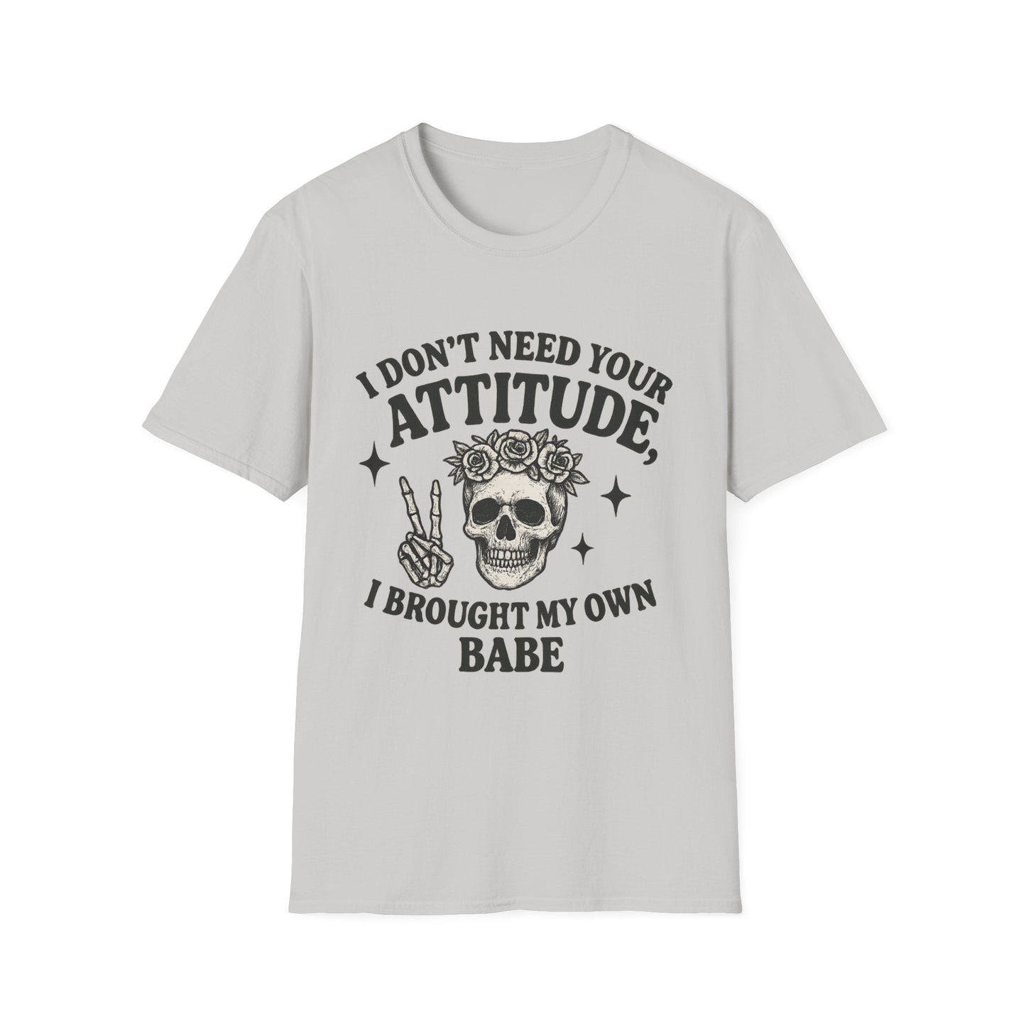 Attitude Skull Graphic Tee, Edgy Gift, Hipster Fashion, Festival Outfit, Statement Top - Shirt Happens Graphics