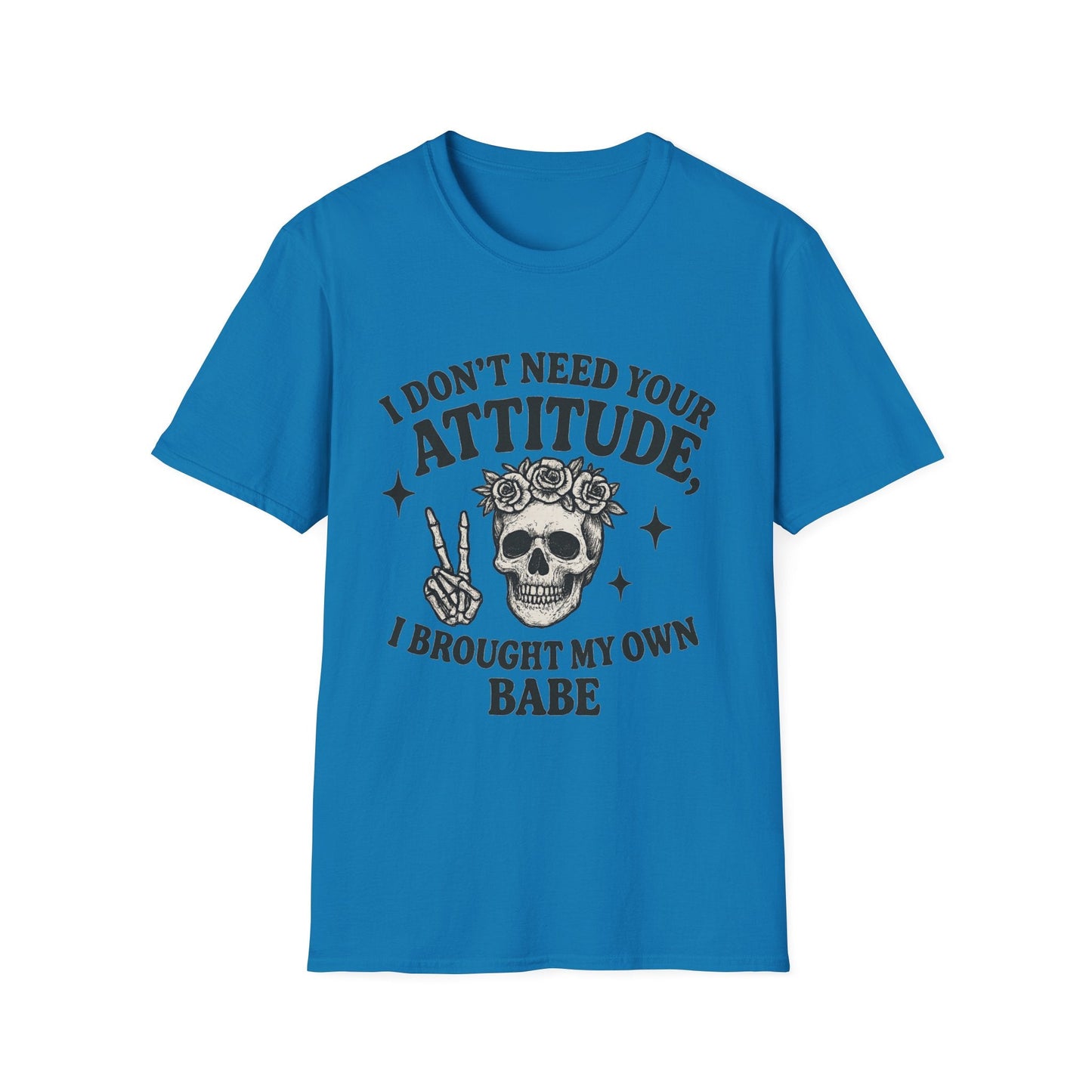 Attitude Skull Graphic Tee, Edgy Gift, Hipster Fashion, Festival Outfit, Statement Top - Shirt Happens Graphics