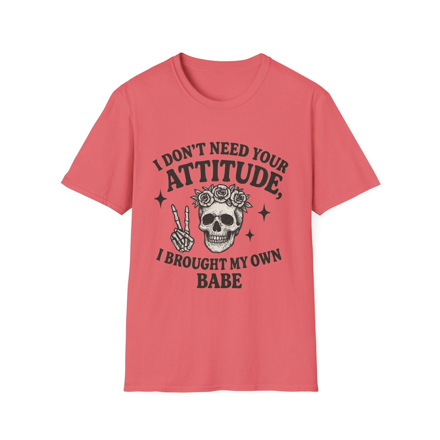Attitude Skull Graphic Tee, Edgy Gift, Hipster Fashion, Festival Outfit, Statement Top - Shirt Happens Graphics