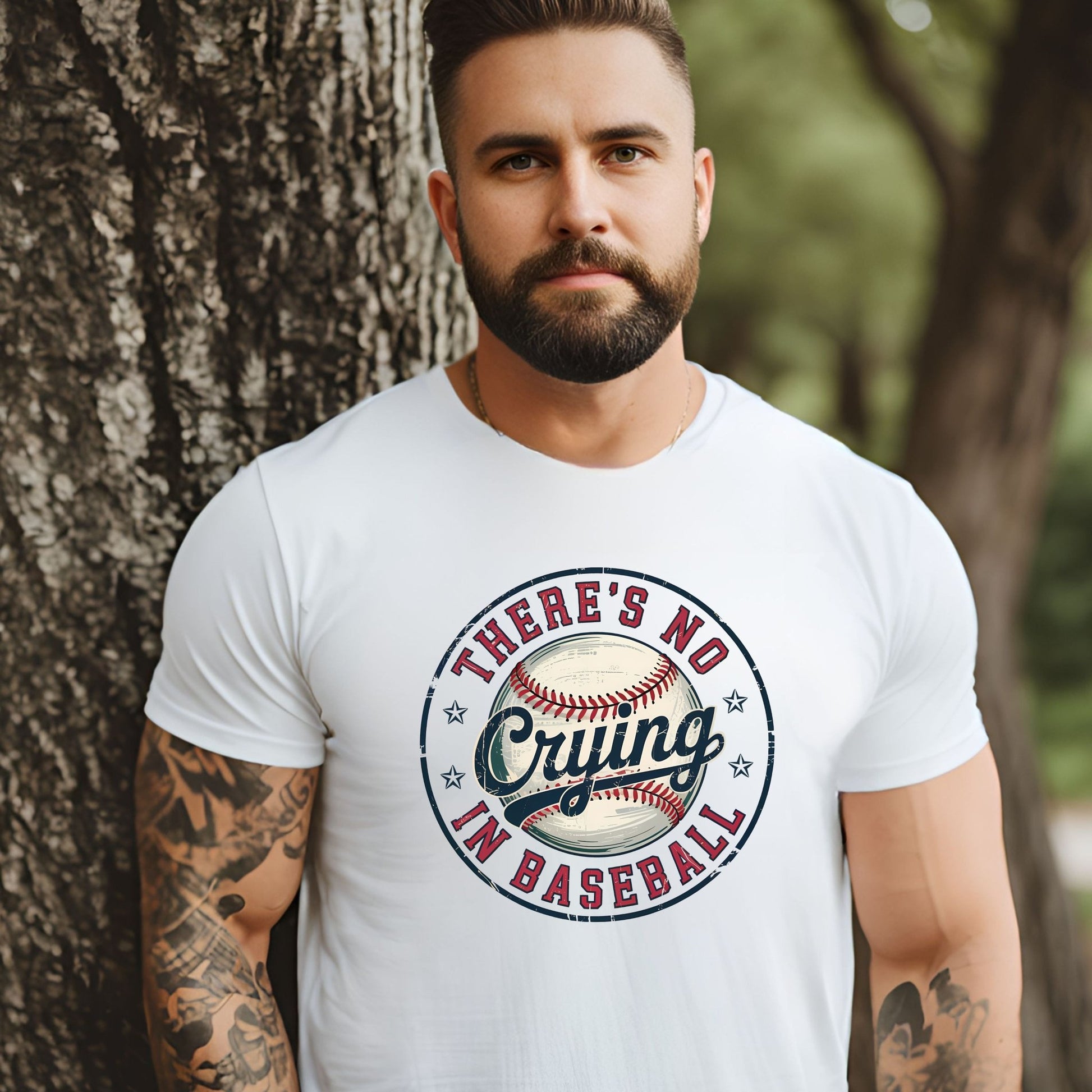 Baseball T-Shirt - There's no crying in baseball - Shirt Happens Graphics