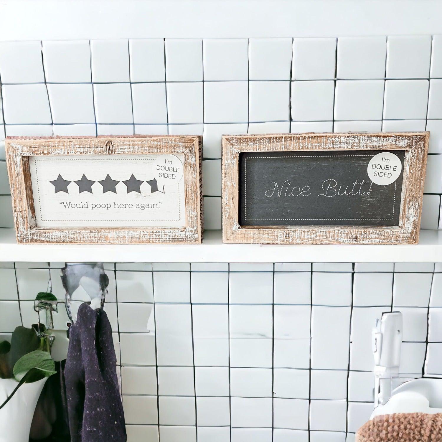 Bathroom Rating - Double Sided - Shirt Happens Graphics