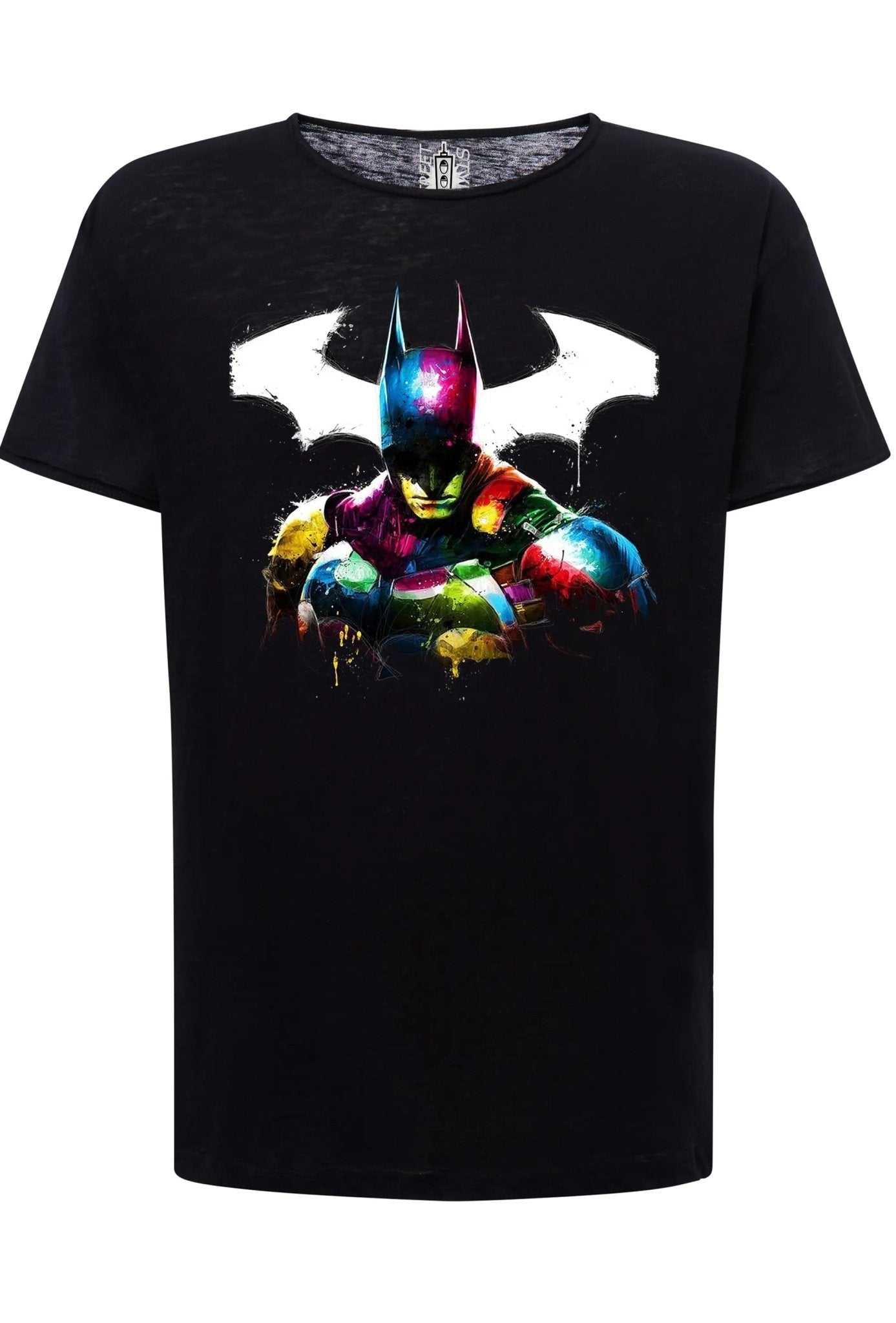 Batman Stilizzato Color Film Cinema Super Eroi 18 - 20 - 10 T-shirt Urban Slub Men Uomo 100% Cotone Fiammato JK - Shirt Happens Graphics