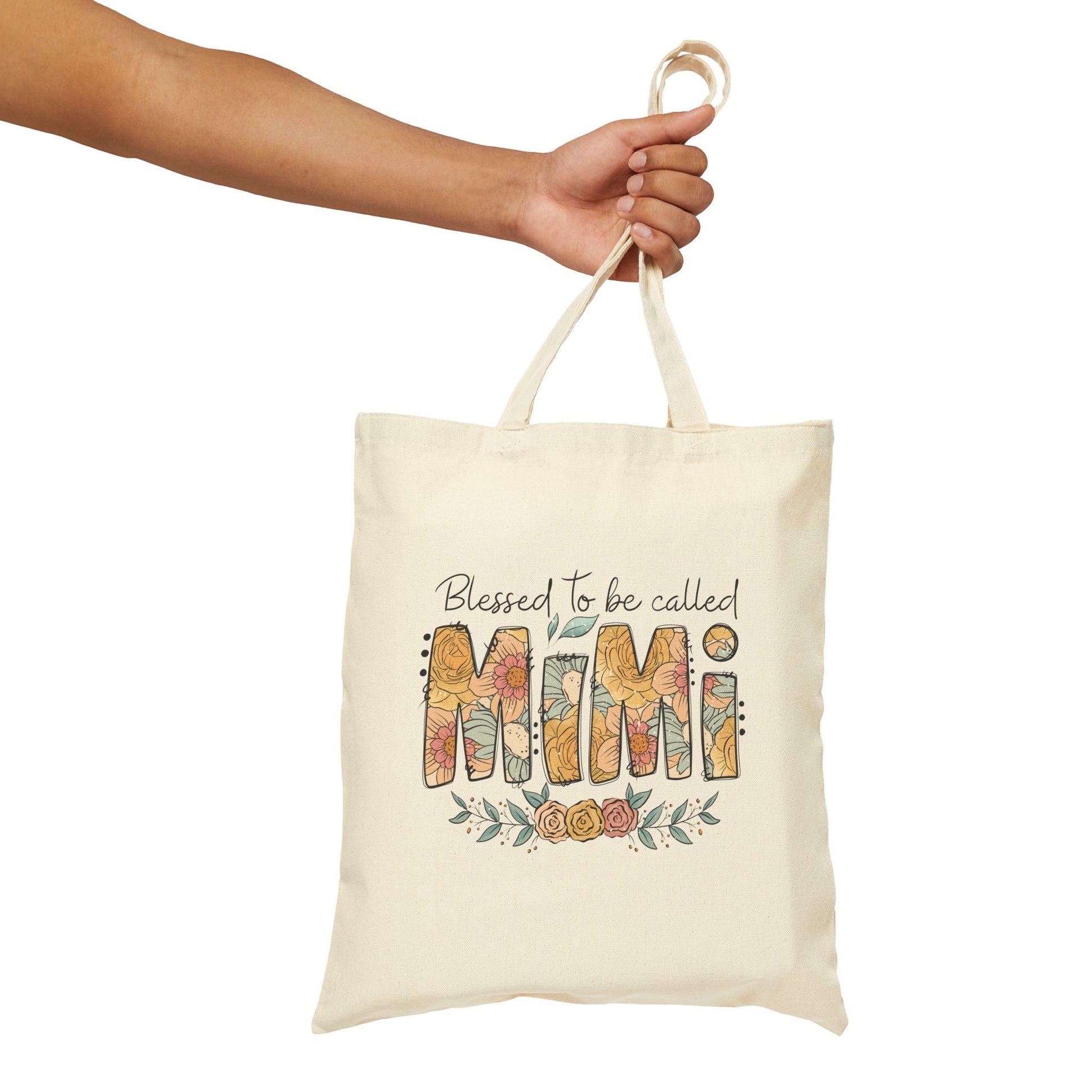 Blessed to be Called Mimi Tote Bag, Cute Gift for Grandmothers, Eco - Friendly Shopping Bag, Birthday Present, Personalized Canvas Tote - Shirt Happens Graphics