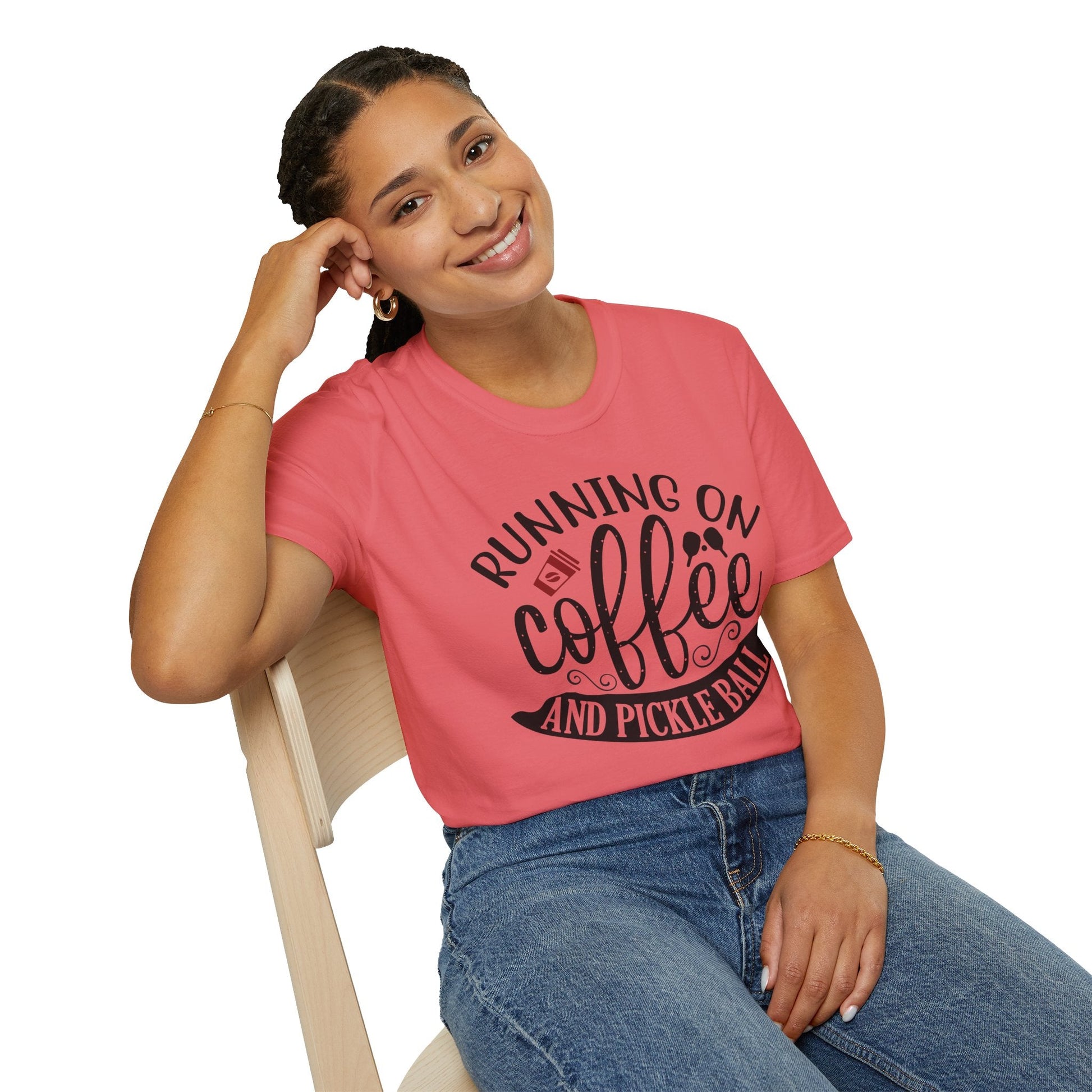 Coffee & Pickleball T-Shirt | Fun Gift for Coffee Lovers, Sports Enthusiasts, Tee for Active Lifestyles, Casual Wear, Everyday Style - Shirt Happens Graphics
