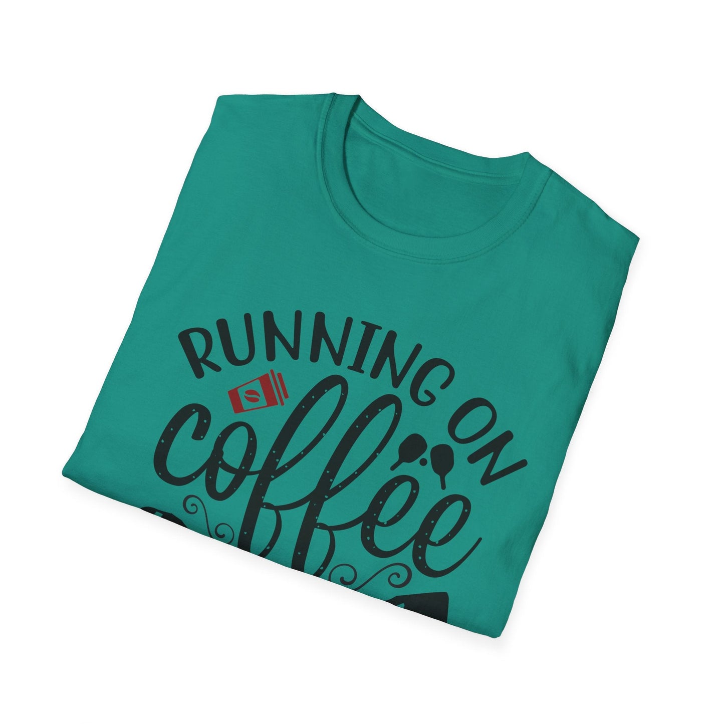 Coffee & Pickleball T-Shirt | Fun Gift for Coffee Lovers, Sports Enthusiasts, Tee for Active Lifestyles, Casual Wear, Everyday Style - Shirt Happens Graphics