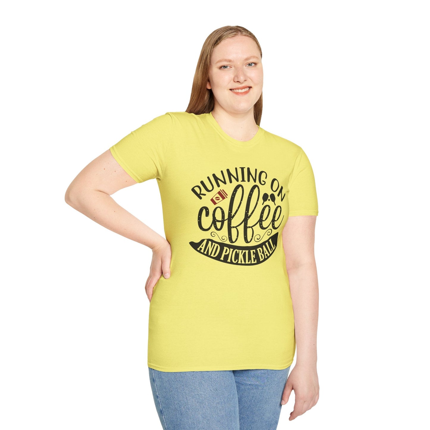 Coffee & Pickleball T-Shirt | Fun Gift for Coffee Lovers, Sports Enthusiasts, Tee for Active Lifestyles, Casual Wear, Everyday Style - Shirt Happens Graphics
