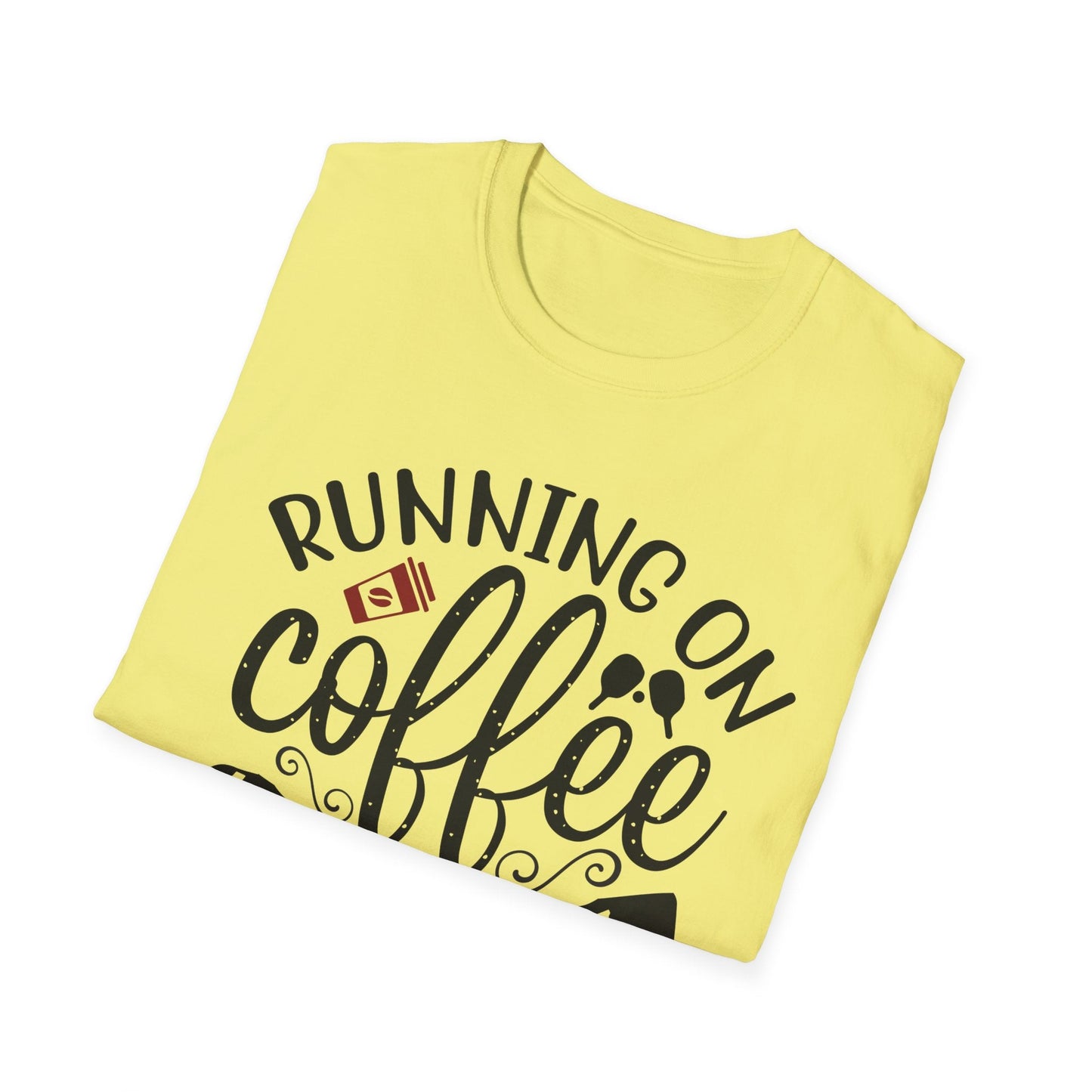 Coffee & Pickleball T-Shirt | Fun Gift for Coffee Lovers, Sports Enthusiasts, Tee for Active Lifestyles, Casual Wear, Everyday Style - Shirt Happens Graphics