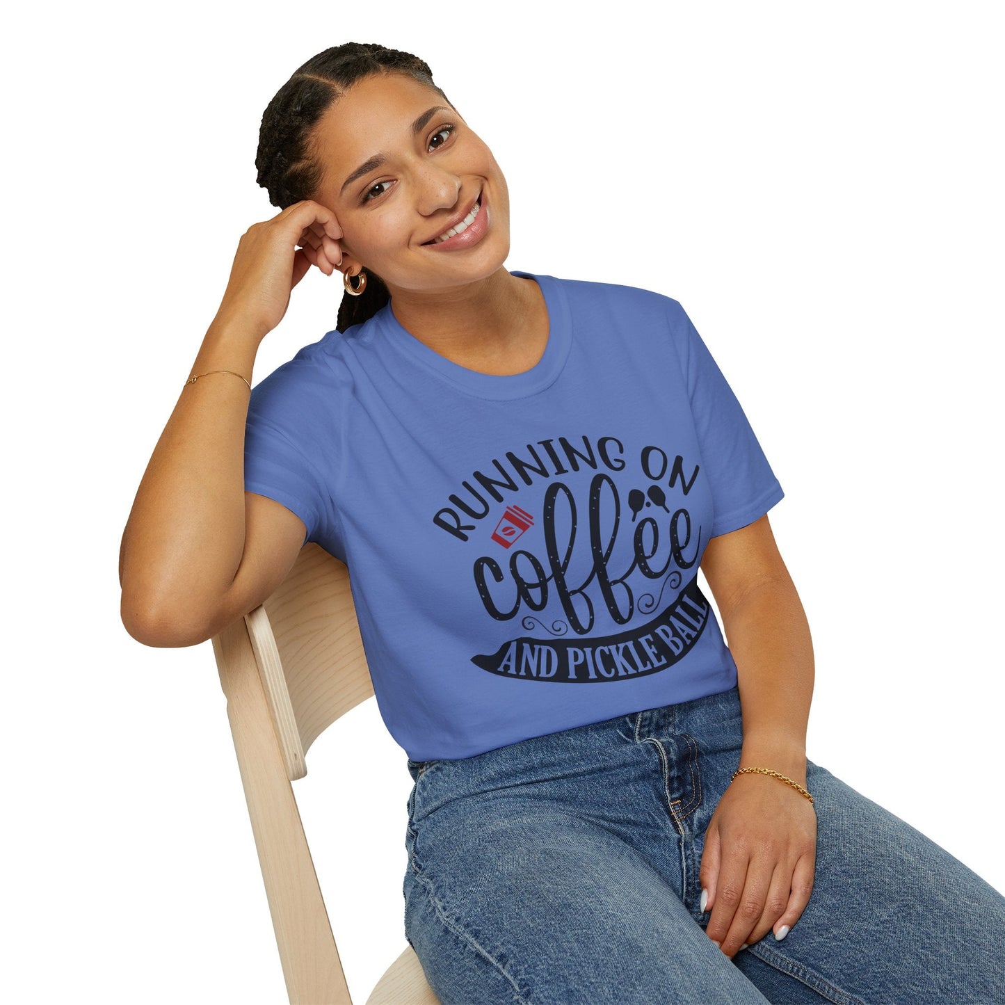 Coffee & Pickleball T-Shirt | Fun Gift for Coffee Lovers, Sports Enthusiasts, Tee for Active Lifestyles, Casual Wear, Everyday Style - Shirt Happens Graphics