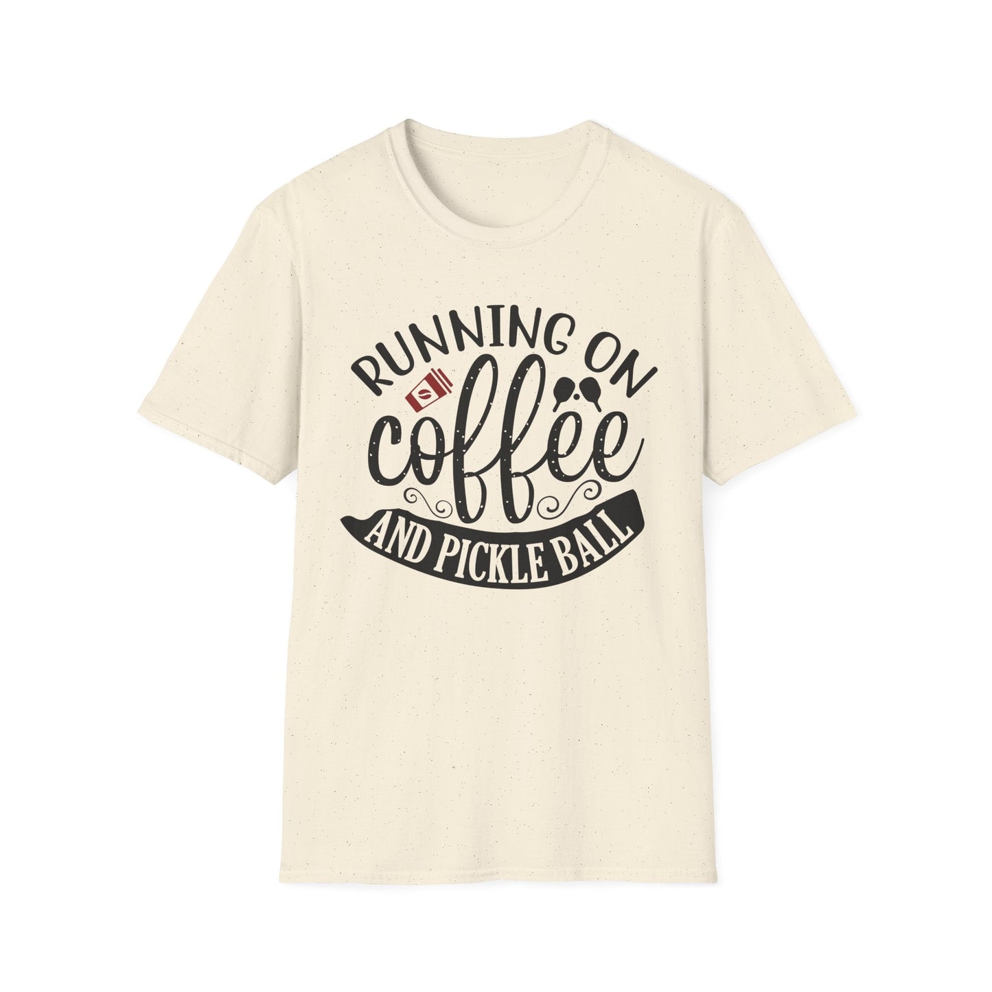 Coffee & Pickleball T-Shirt | Fun Gift for Coffee Lovers, Sports Enthusiasts, Tee for Active Lifestyles, Casual Wear, Everyday Style - Shirt Happens Graphics