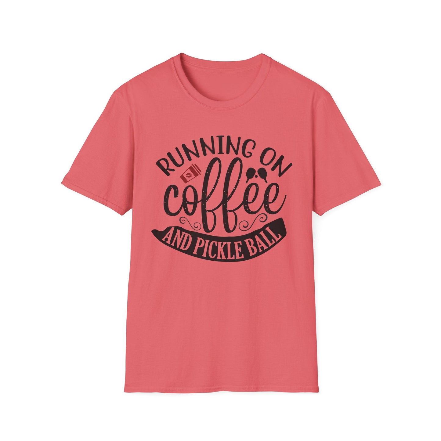Coffee & Pickleball T-Shirt | Fun Gift for Coffee Lovers, Sports Enthusiasts, Tee for Active Lifestyles, Casual Wear, Everyday Style - Shirt Happens Graphics