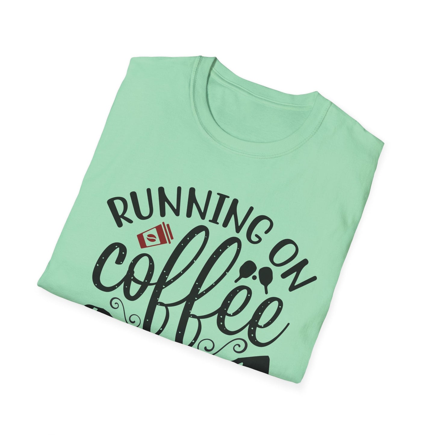 Coffee & Pickleball T-Shirt | Fun Gift for Coffee Lovers, Sports Enthusiasts, Tee for Active Lifestyles, Casual Wear, Everyday Style - Shirt Happens Graphics