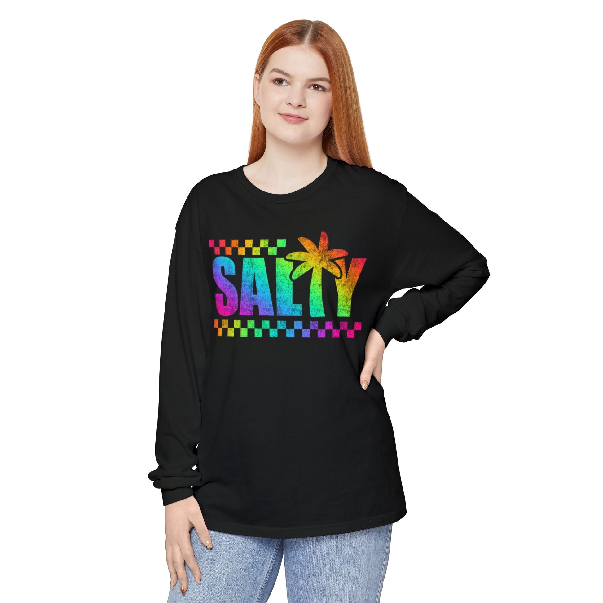 Colorful Long Sleeve T-Shirt | Summer Vibes, Beachwear, Unisex Fashion, Gift for Her/Him, Casual Wear - Shirt Happens Graphics