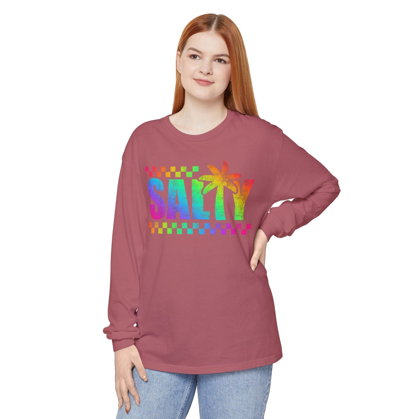 Colorful Long Sleeve T-Shirt | Summer Vibes, Beachwear, Unisex Fashion, Gift for Her/Him, Casual Wear - Shirt Happens Graphics